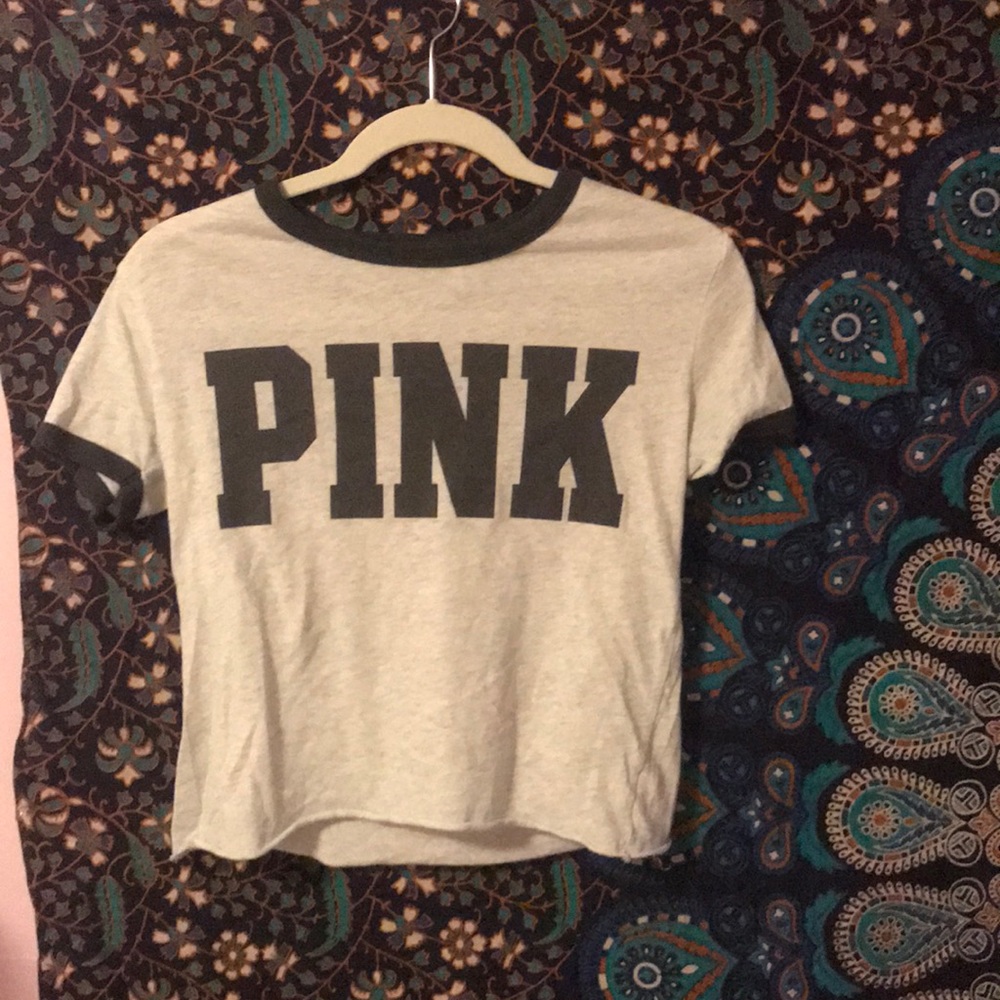 Pink grey t shirt